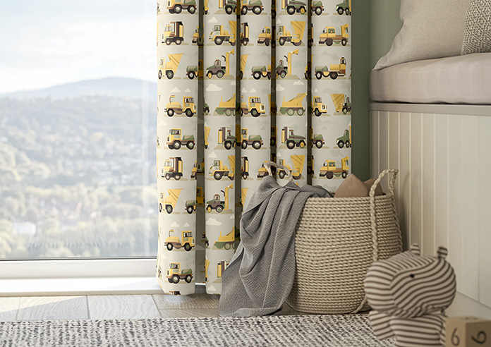 Construction Crew, Tarmac - Made to Measure Curtains - Image 5